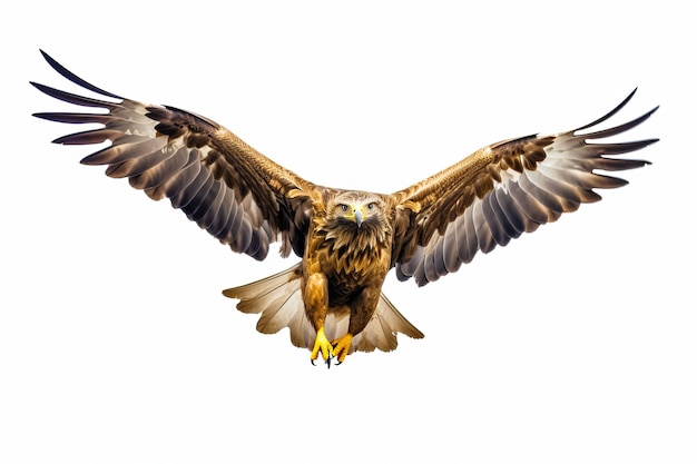 Gran pájaro de presa volando por el aire con sus alas abiertas Generativa IA
