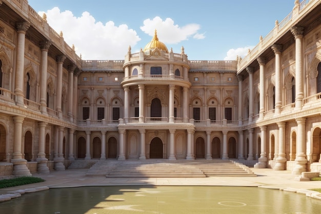 gran palacio romano antiguo al aire libre