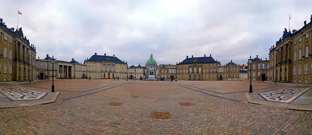 Gran Panorámica de la plaza de Amalienborg em Copenhague