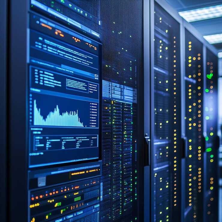 Foto una gran pantalla de computadora con la hora de las nueve en ella