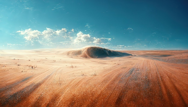 Gran renderizado de IA de dunas del desierto