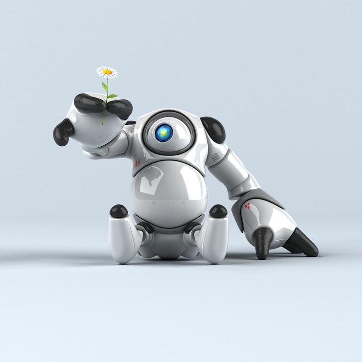 Foto gran robot de animación
