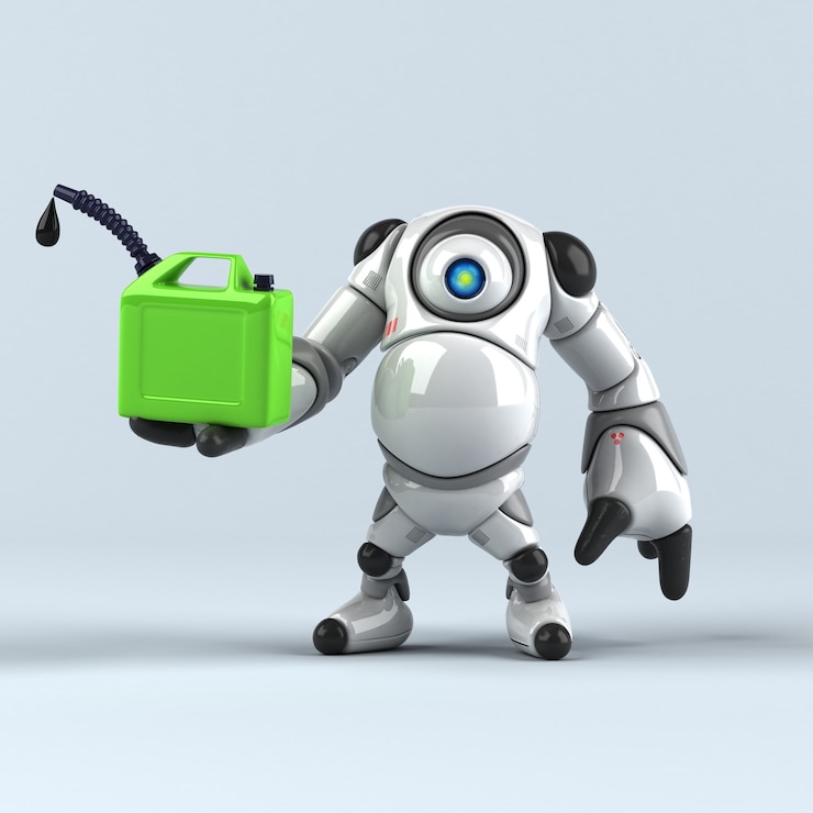 Foto gran robot - ilustración 3d