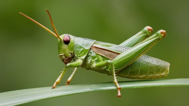 Foto el gran saltamontes verde