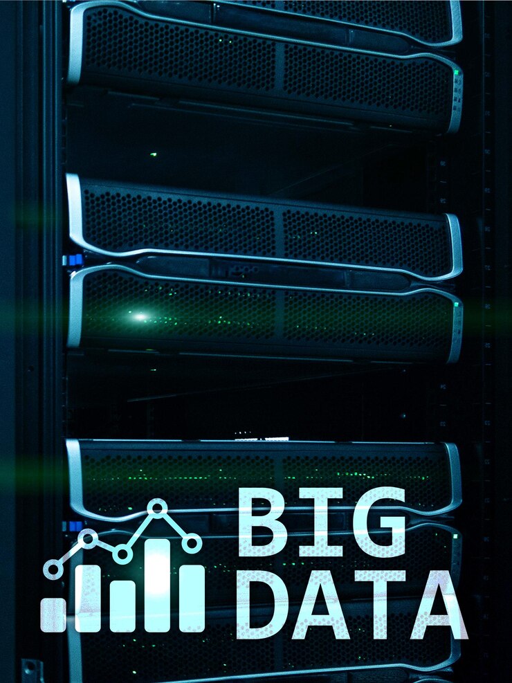 Foto gran servidor de análisis de datos internet y tecnología