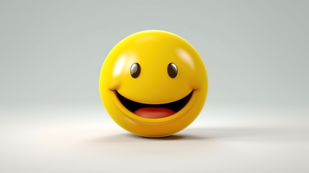 Gran sonrisa emoticon 3d dibujos animados