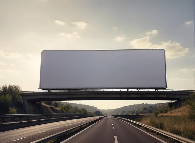 Foto el gran tablero publicitario estaba en blanco sin imágenes.