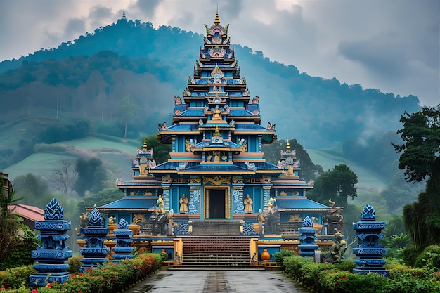 El gran Templo Azul se encuentra en una zona montañosa