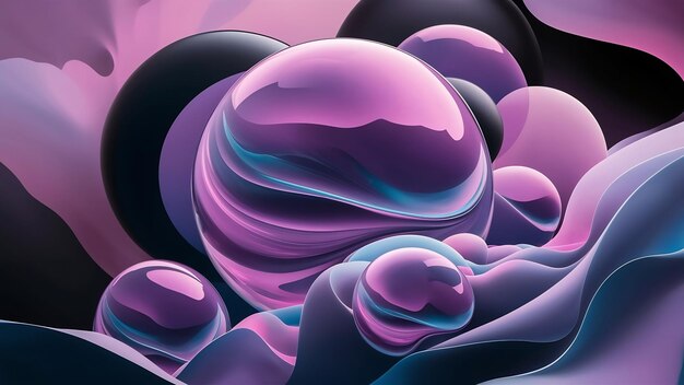 Foto gran textura de burbujas violetas abstractas