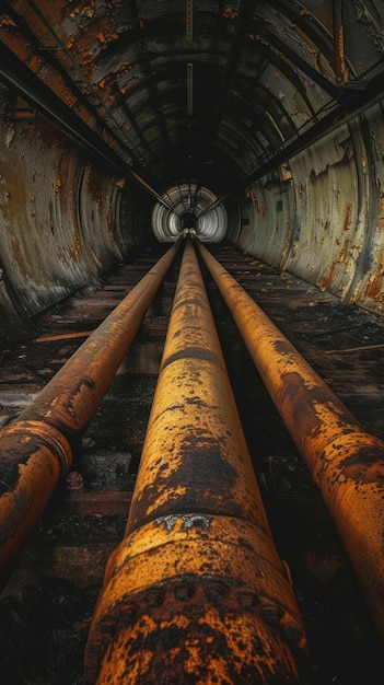 Gran tubo en el túnel