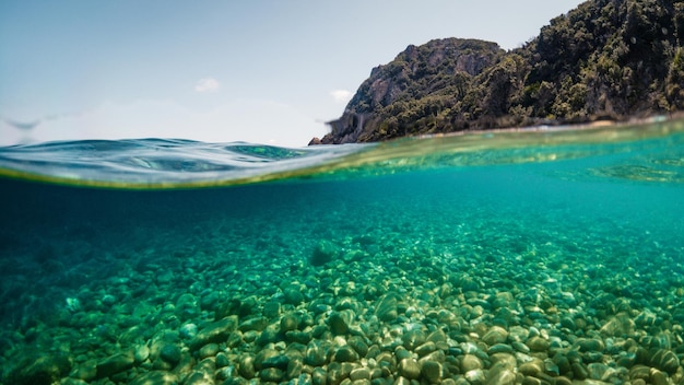 Foto una gran vista de las bellezas de la isla de elba