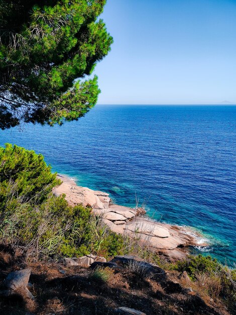 una gran vista de las bellezas de la isla de elba