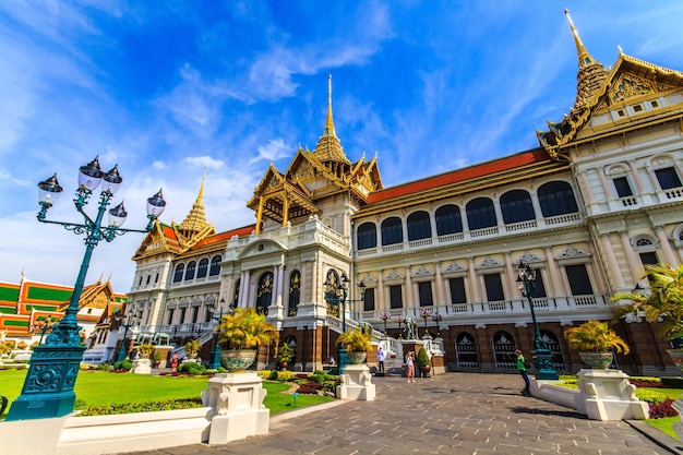 La gran vista de Wat Phra Kaeo