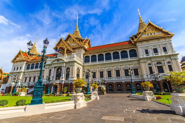 La gran vista de Wat Phra Kaeo