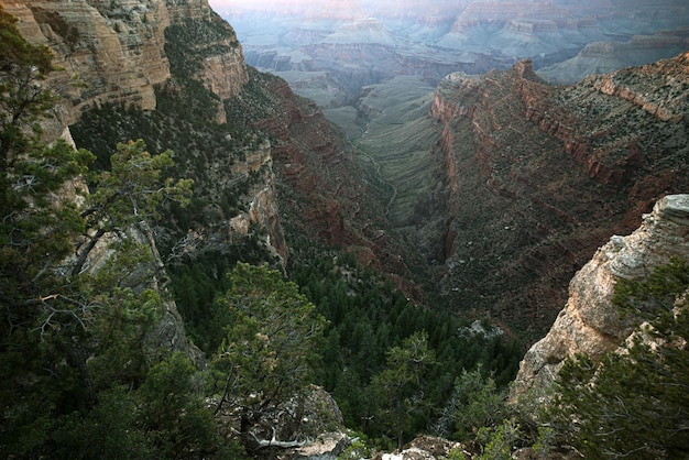 Grand canyon vista panorâmica do parque nacional arizona eua da borda sul incrível foto panorâmica