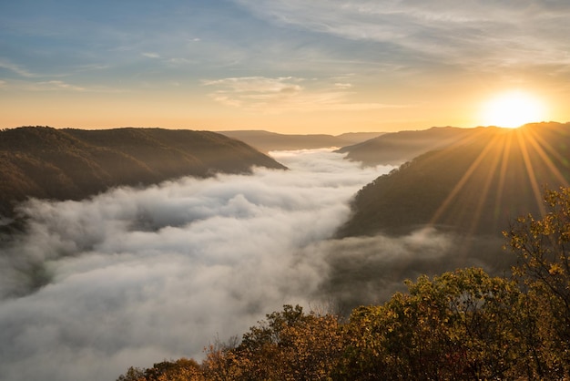 Grand View oder Grandview in New River Gorge