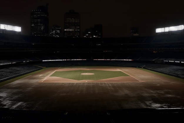 Grande arena de beisebol profissional Rede neural gerada por IA