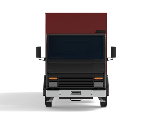 Grande caminhão preto com um modelo de semi-reboque para colocar gráficos renderização 3d