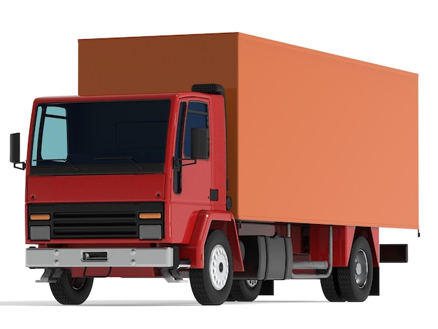 Foto grande caminhão preto com um modelo de semi-reboque para colocar gráficos renderização 3d