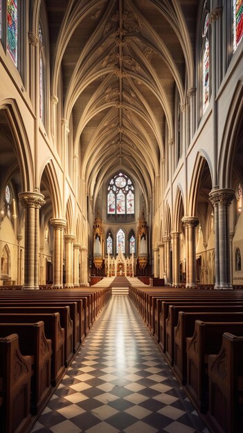 grande catedral vazia da igreja