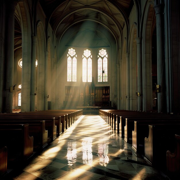 grande catedral vazia da igreja