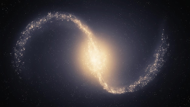 Foto grande galáxia espiral no espaço profundo galáxia brilhante em um fundo preto explosão de supernova