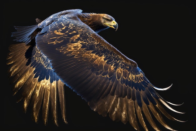 Grande imagem de uma águia dourada