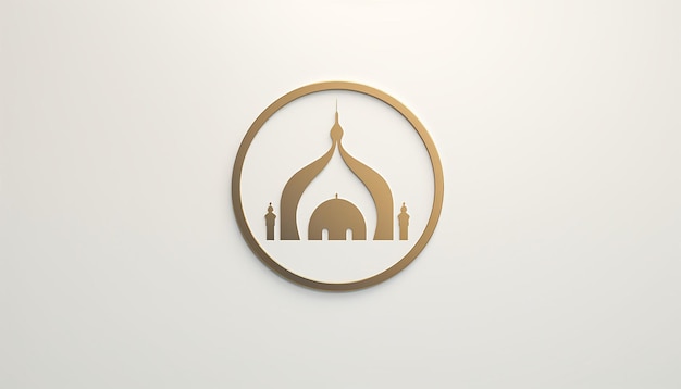 grande logotipo redondo muçulmano simplista