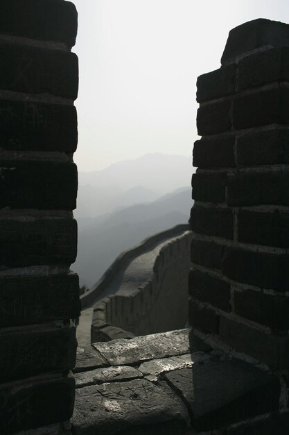 Foto grande muralha da china contra o céu