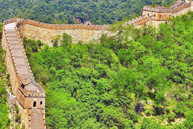 Foto grande muralha da china seção mitianyu