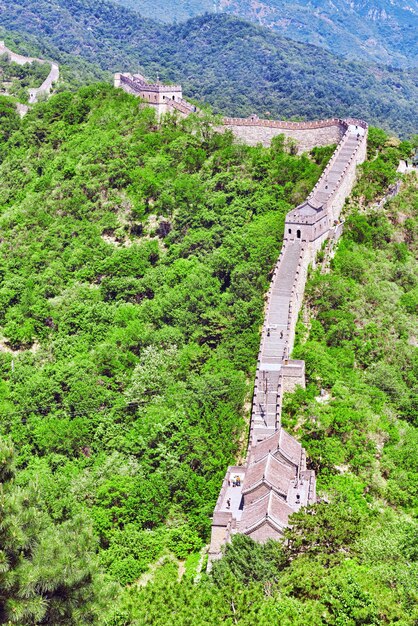 Foto grande muralha da china seção mitianyu