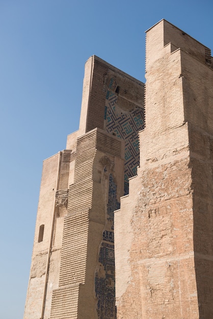 Foto grande portal aksaray palácio branco de amir timur uzbequistão shahrisabz arquitetura da ásia