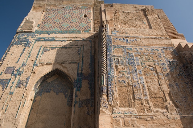Grande portal AkSaray Palácio Branco de Amir Timur Uzbequistão Shahrisabz Arquitetura da Ásia