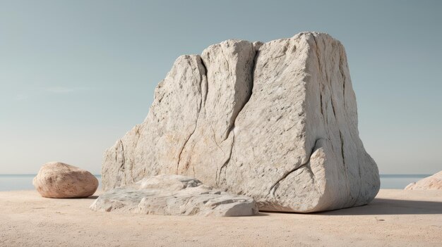 Grande Rocha na Praia de Sandy