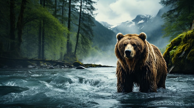 Foto grande urso castanho