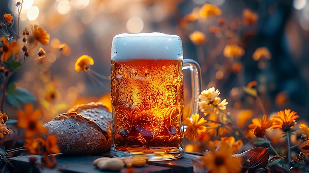 Grande xícara de cerveja artesanal Pint de cerveja refrescante