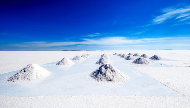 Grandes bancos sault no Salar de Uyuni