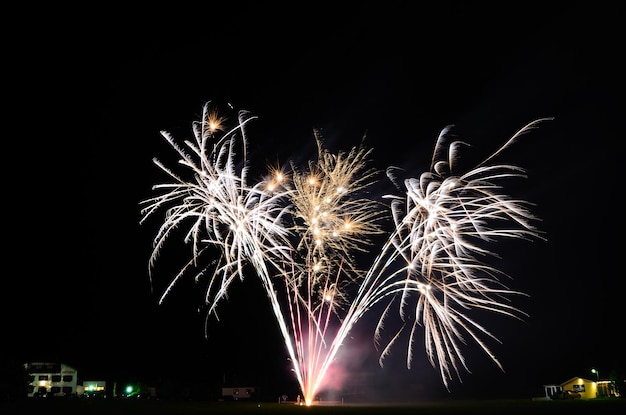 Grandes fogos de artifício coloridos