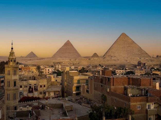 Foto grandes pirámides de egipto giza el cairo