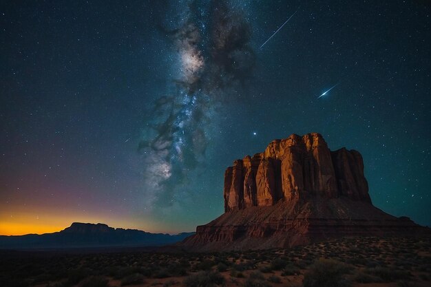 La grandeza celestial en un entorno nocturno sereno