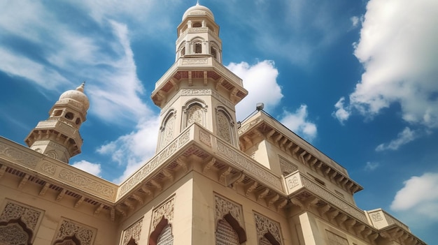 La grandeza del minarete de las mezquitas