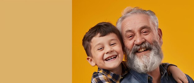 Foto grandpas minime un dúo hilarante en un fondo vibrante