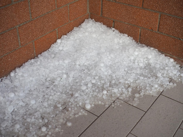 Granizo en tiempo tormentoso