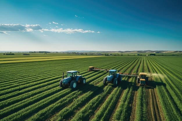 Granja agrícola vista aérea