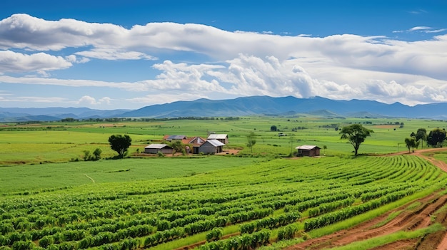 Granja de cultivos de África