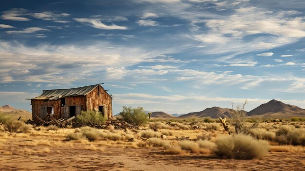 Foto granja en el desierto árido