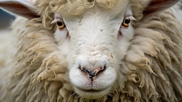 Foto granja de ovejas de curly zeeland