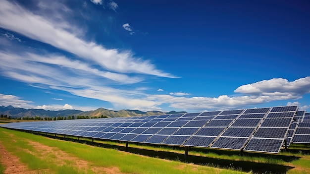 Granja de paneles solares de energía