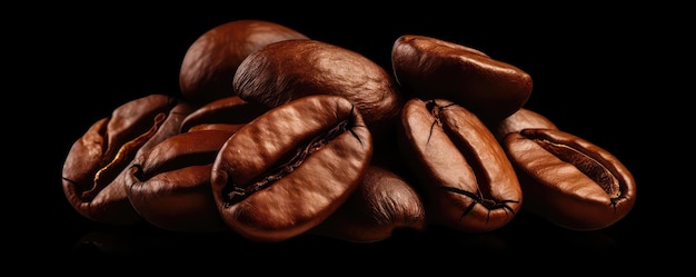 Grano de café tostado lleno de cafeína y sabor