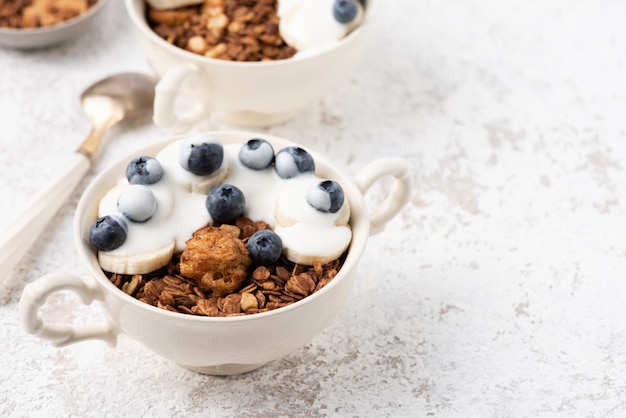 Granola, avena con baya